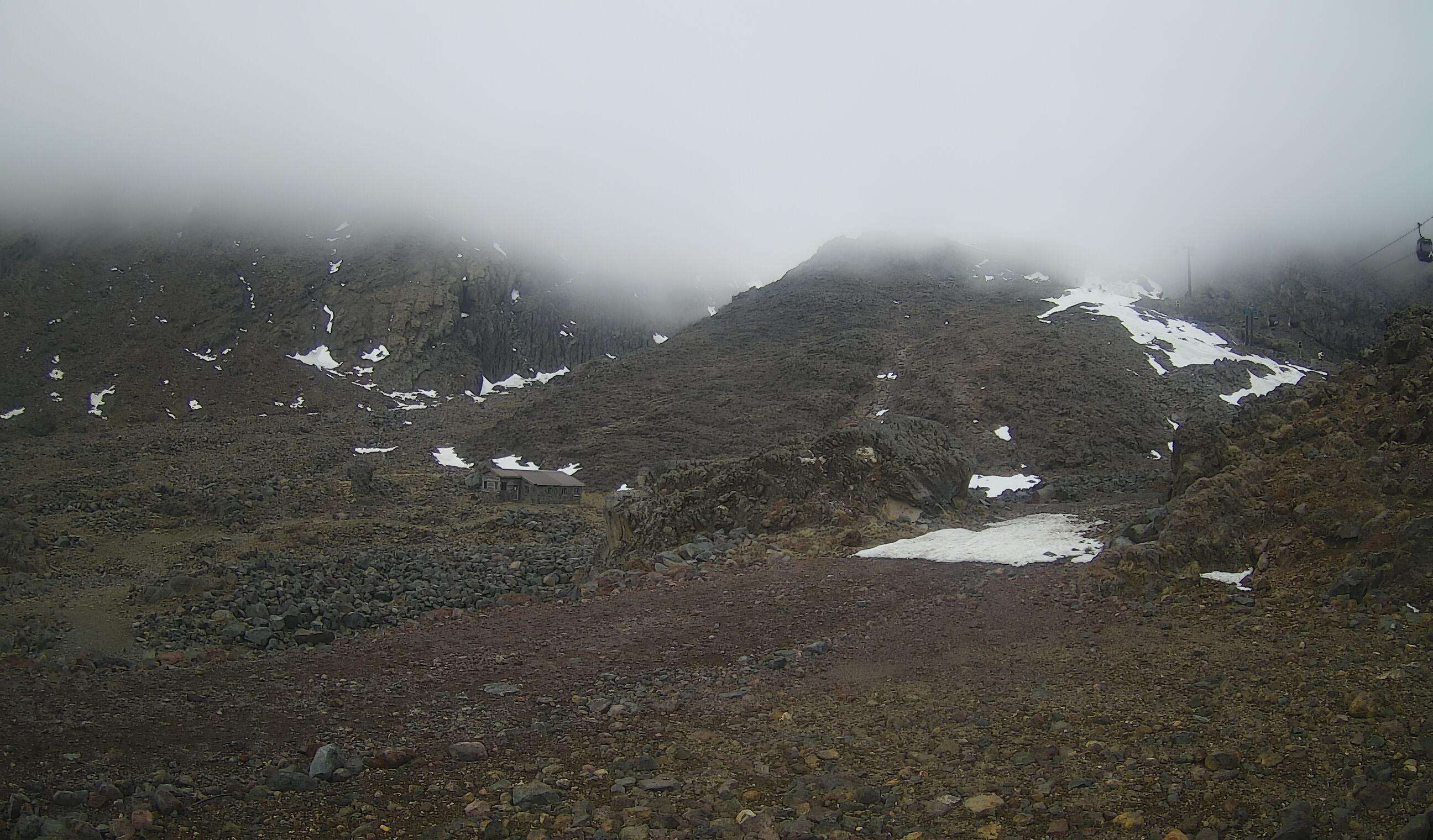 Whakapapa Staircase Slopes snow cam captured at 6 October 2026 at 5:03 pm NZDT