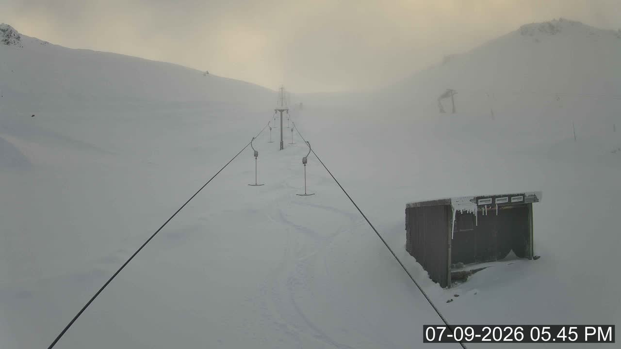 Porters Sundance snow cam captured at 7 September 2026 at 5:48 pm NZST