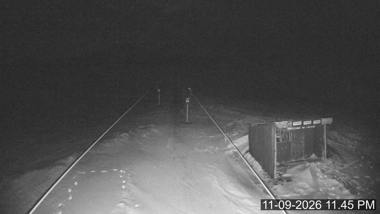 Porters Sundance snow cam captured at 11 September 2026 at 11:50 pm NZST