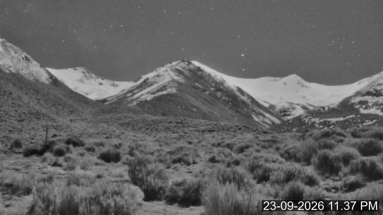 Porters Lodge snow cam captured at 23 September 2026 at 11:55 pm NZST