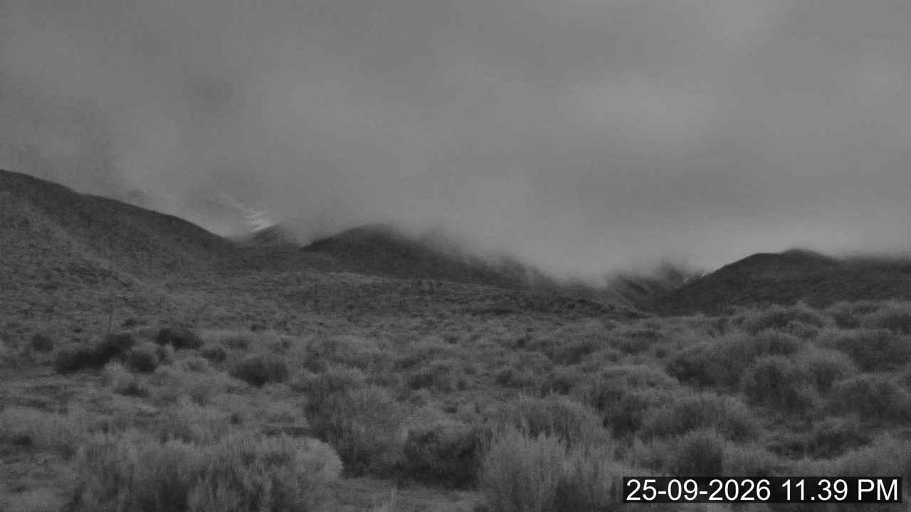 Porters Lodge snow cam captured at 25 September 2026 at 11:55 pm NZST