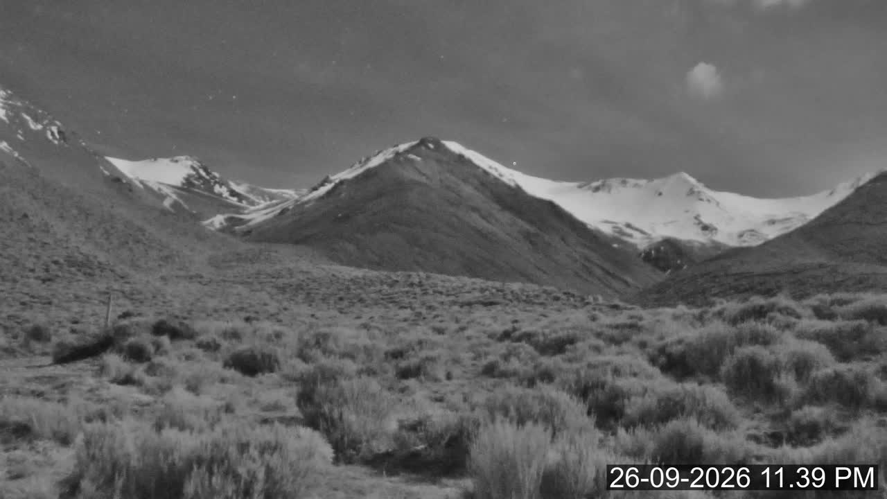Porters Lodge snow cam captured at 26 September 2026 at 11:49 pm NZST