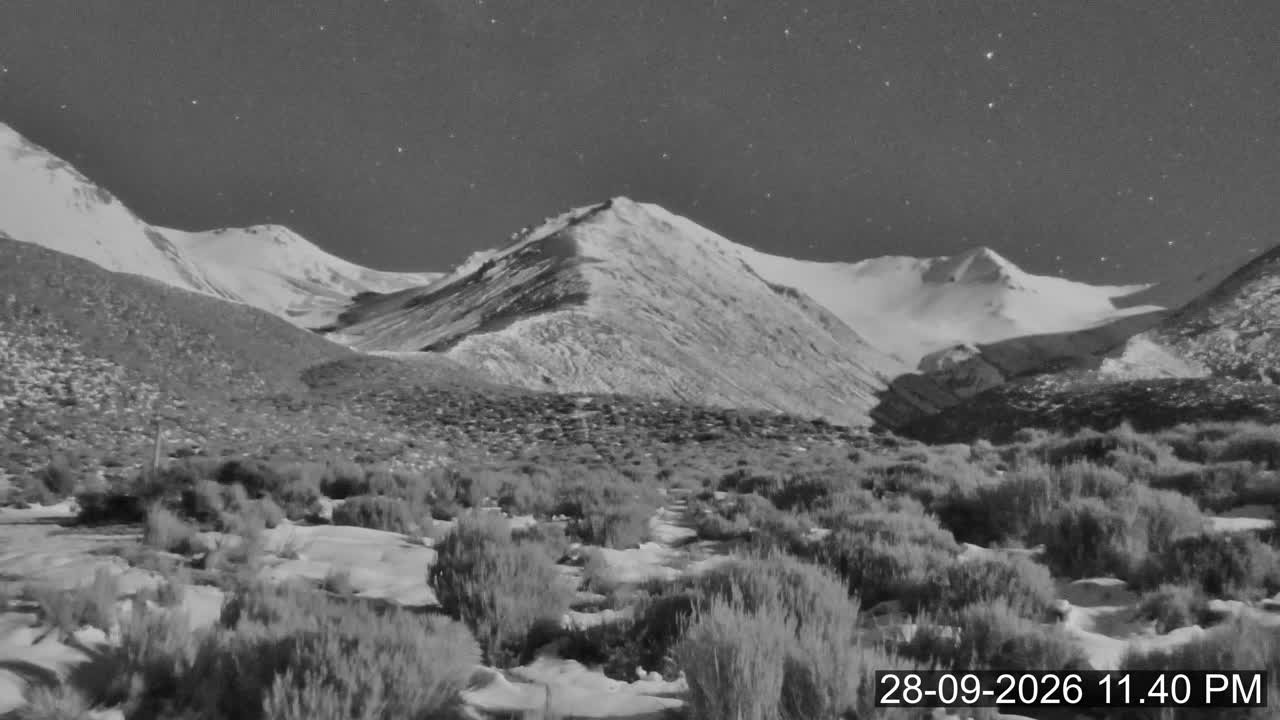 Porters Lodge snow cam captured at 28 September 2026 at 11:50 pm NZDT