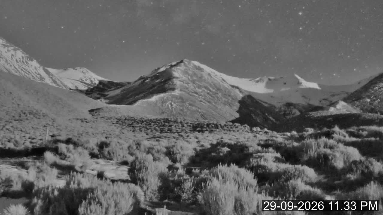 Porters Lodge snow cam captured at 29 September 2026 at 11:58 pm NZDT