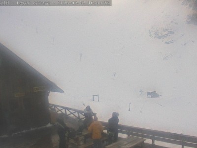 Ōhau Snow Fields Daylodge – Avalunch Cafe & Club Deck snow cam captured at 7 September 2026 at 4:09 pm NZST