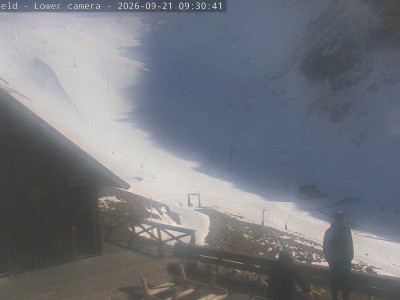 Ōhau Snow Fields Daylodge – Avalunch Cafe & Club Deck snow cam captured at 21 September 2026 at 9:33 am NZST
