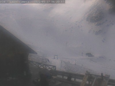 Ōhau Snow Fields Daylodge – Avalunch Cafe & Club Deck snow cam captured at 27 September 2026 at 4:28 pm NZDT