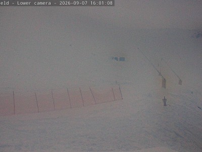 Ōhau Snow Fields Snow Mat Slope snow cam captured at 7 September 2026 at 4:09 pm NZST