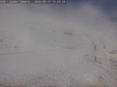Ōhau Snow Fields Snow Mat Slope snow cam captured at 11 September 2026 at 1:35 pm NZST