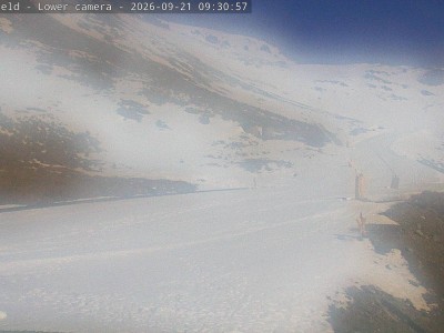 Ōhau Snow Fields Snow Mat Slope snow cam captured at 21 September 2026 at 9:33 am NZST