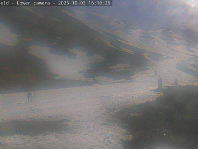 Ōhau Snow Fields Snow Mat Slope snow cam captured at 3 October 2026 at 4:24 pm NZDT