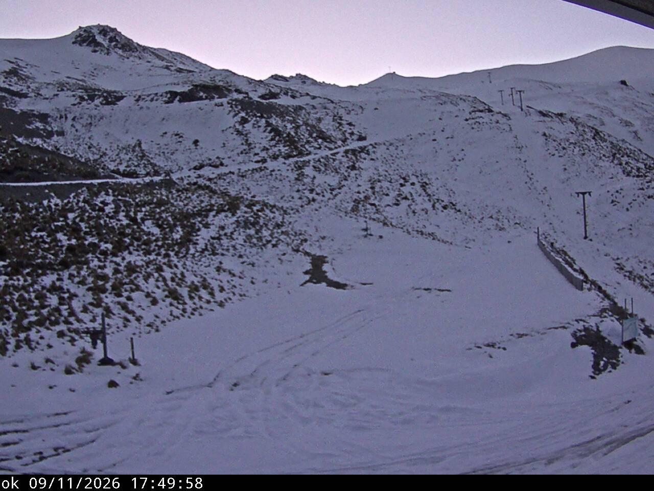 Mt Cheeseman Learners snow cam captured at 11 September 2026 at 6:47 pm NZST