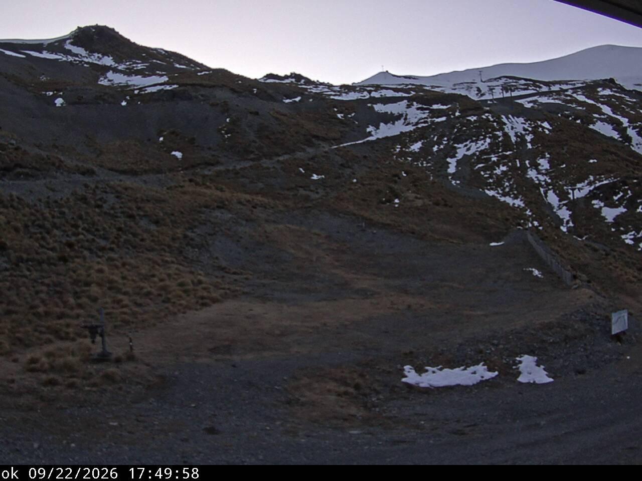 Mt Cheeseman Learners snow cam captured at 22 September 2026 at 6:56 pm NZST
