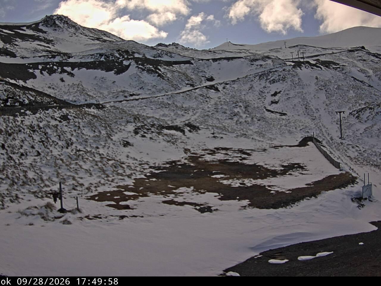 Mt Cheeseman Learners snow cam captured at 28 September 2026 at 6:56 pm NZDT
