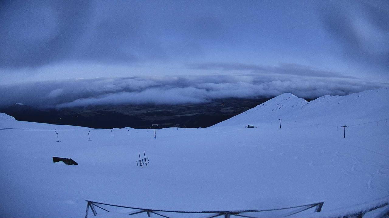 Mt Cheeseman Cockayne Face snow cam captured at 7 September 2026 at 6:49 pm NZST