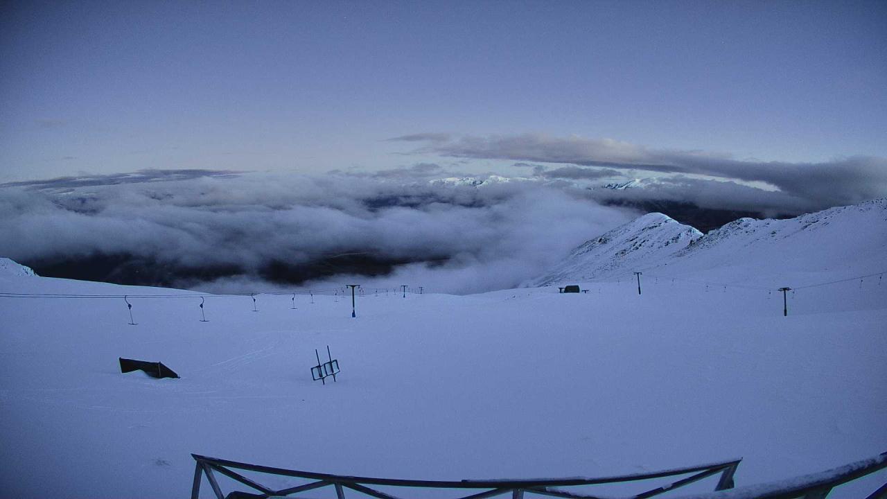 Mt Cheeseman Cockayne Face snow cam captured at 8 September 2026 at 6:49 pm NZST