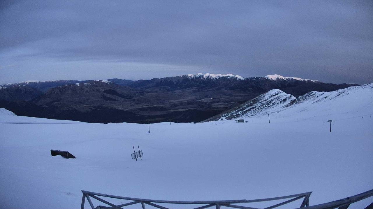 Mt Cheeseman Cockayne Face snow cam captured at 9 September 2026 at 6:49 pm NZST