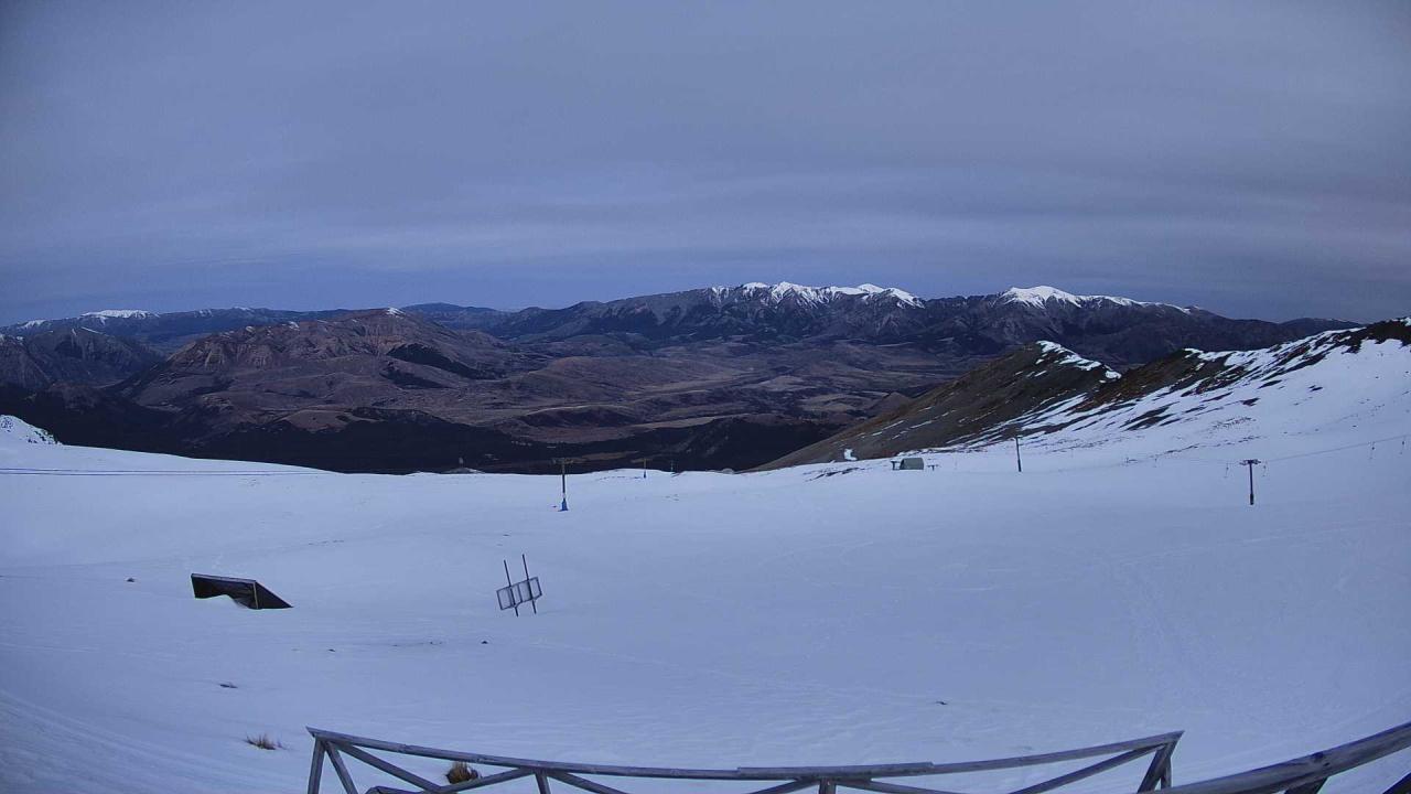 Mt Cheeseman Cockayne Face snow cam captured at 14 September 2026 at 6:46 pm NZST