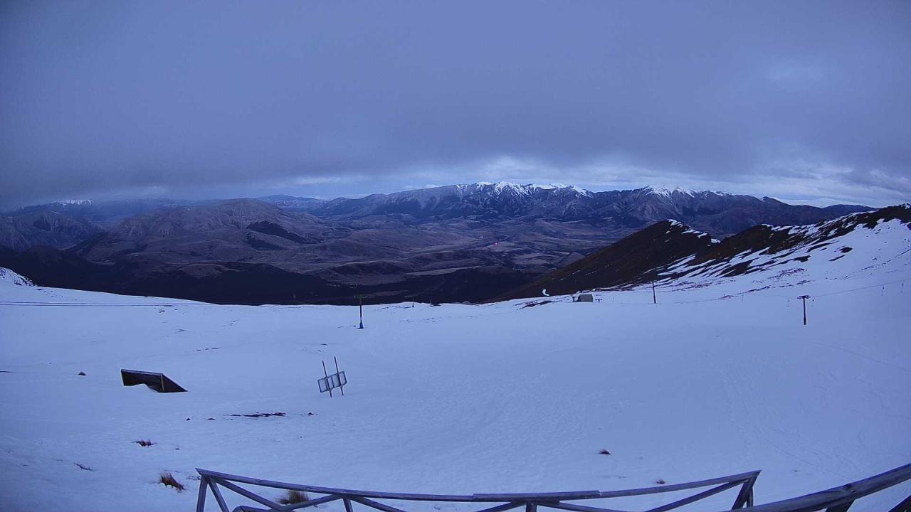 Mt Cheeseman Cockayne Face snow cam captured at 16 September 2026 at 6:49 pm NZST