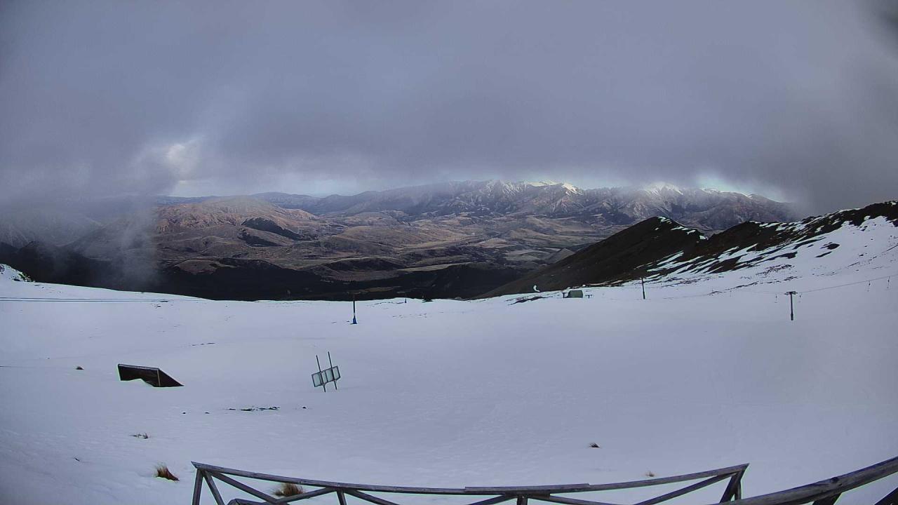 Mt Cheeseman Cockayne Face snow cam captured at 19 September 2026 at 6:47 pm NZST