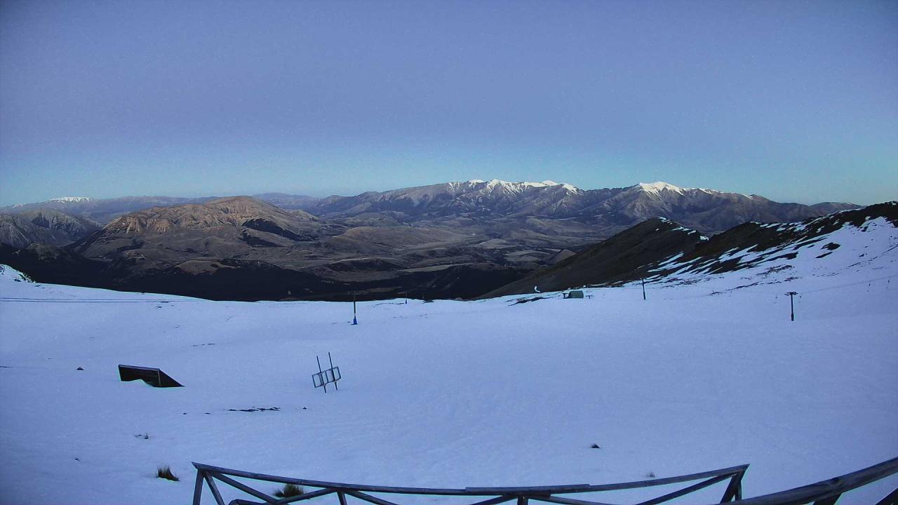 Mt Cheeseman Cockayne Face snow cam captured at 20 September 2026 at 6:52 pm NZST