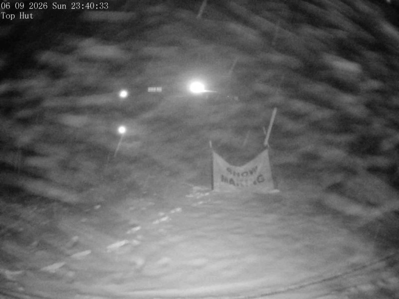 Mt Olympus Top Hut snow cam captured at 6 September 2026 at 11:45 pm NZST