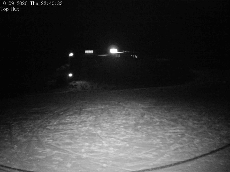 Mt Olympus Top Hut snow cam captured at 10 September 2026 at 11:48 pm NZST