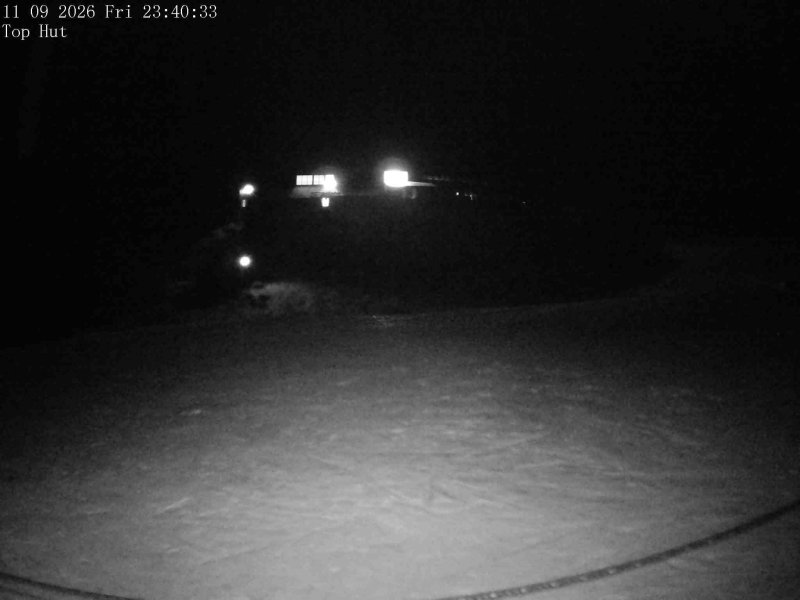 Mt Olympus Top Hut snow cam captured at 11 September 2026 at 11:50 pm NZST