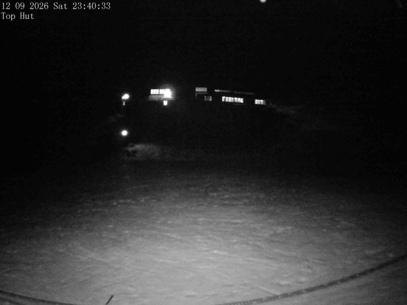 Mt Olympus Top Hut snow cam captured at 12 September 2026 at 11:50 pm NZST