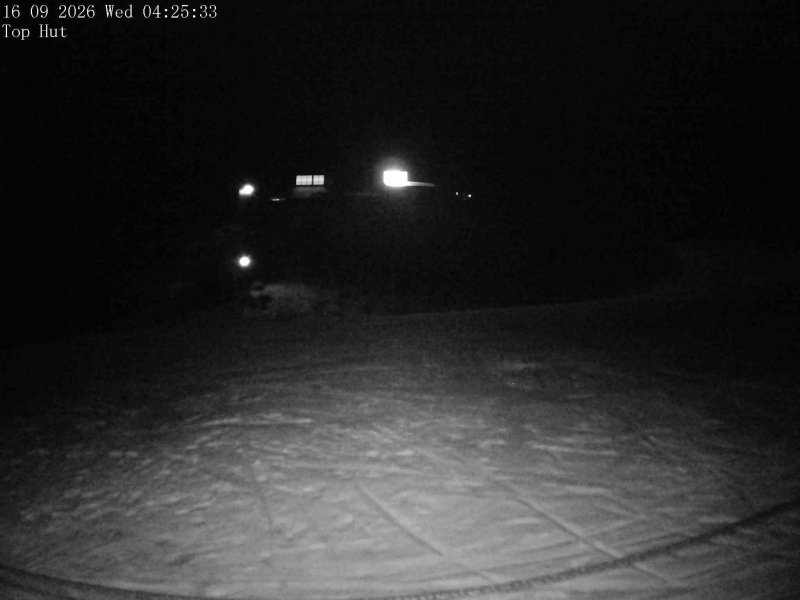 Mt Olympus Top Hut snow cam captured at 16 September 2026 at 4:32 am NZST
