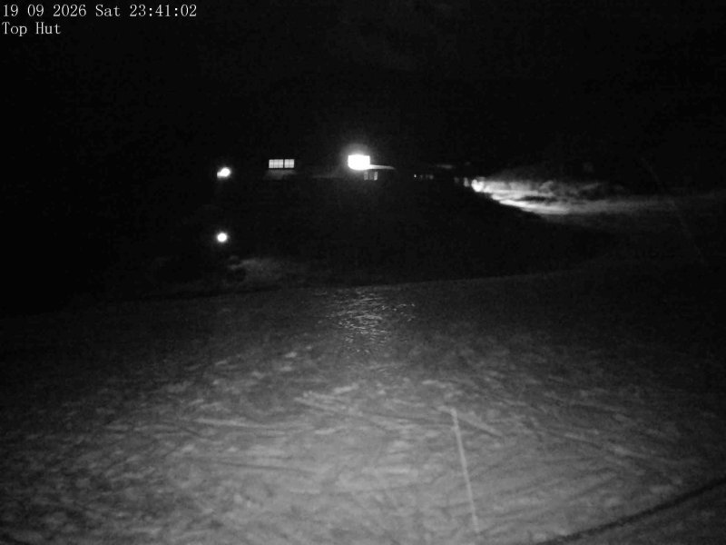 Mt Olympus Top Hut snow cam captured at 19 September 2026 at 11:49 pm NZST