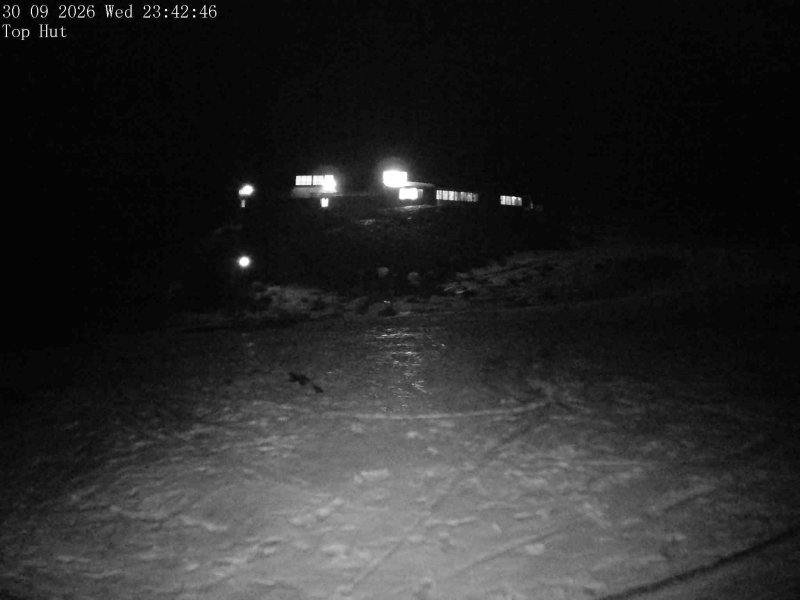 Mt Olympus Top Hut snow cam captured at 30 September 2026 at 11:47 pm NZDT