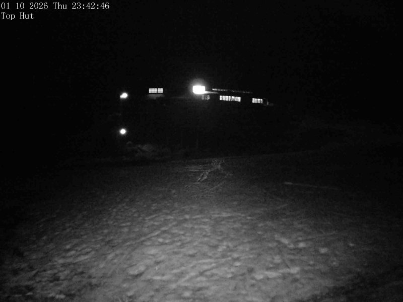 Mt Olympus Top Hut snow cam captured at 1 October 2026 at 11:46 pm NZDT