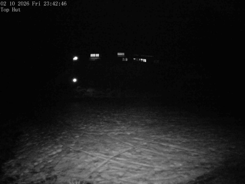 Mt Olympus Top Hut snow cam captured at 2 October 2026 at 11:48 pm NZDT