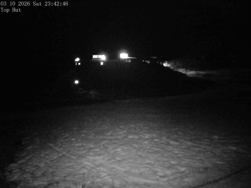 Mt Olympus Top Hut snow cam captured at 3 October 2026 at 11:45 pm NZDT