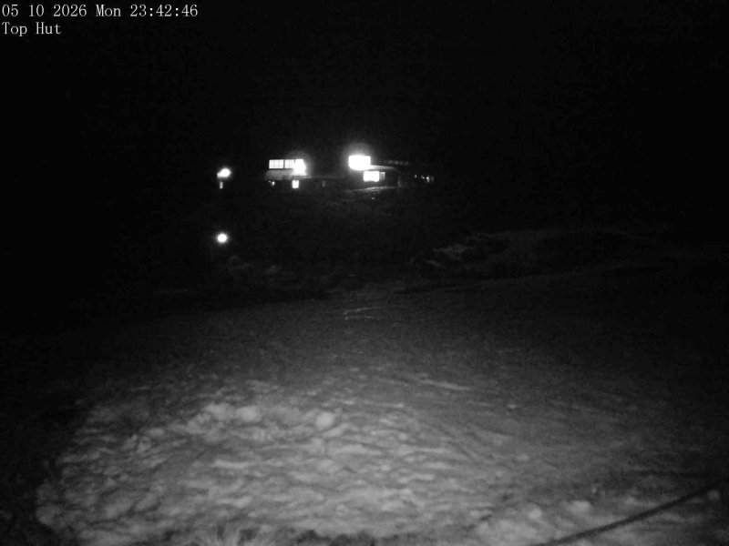 Mt Olympus Top Hut snow cam captured at 5 October 2026 at 11:47 pm NZDT