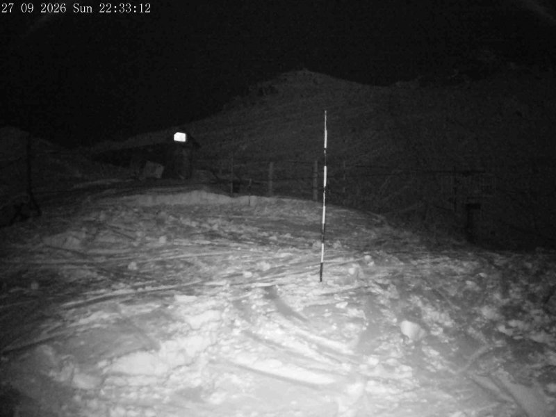Mt Olympus Main Tow Top snow cam captured at 27 September 2026 at 11:40 pm NZDT