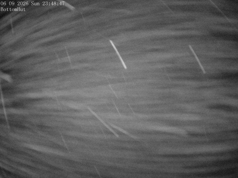 Mt Olympus Bottom Hut Car Park snow cam captured at 6 September 2026 at 11:51 pm NZST