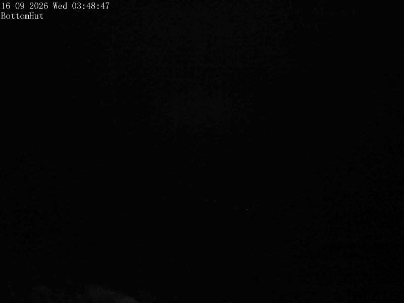 Mt Olympus Bottom Hut Car Park snow cam captured at 16 September 2026 at 3:51 am NZST