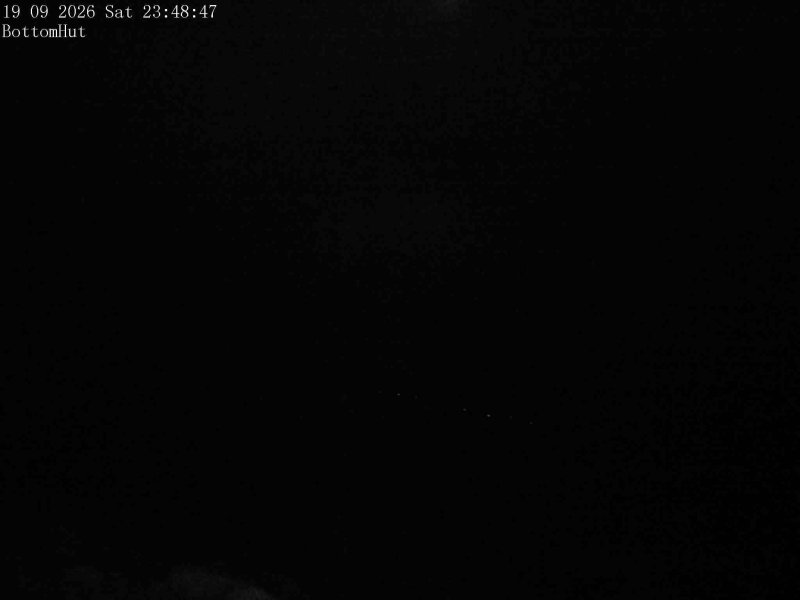 Mt Olympus Bottom Hut Car Park snow cam captured at 19 September 2026 at 11:55 pm NZST