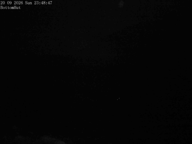 Mt Olympus Bottom Hut Car Park snow cam captured at 20 September 2026 at 11:54 pm NZST