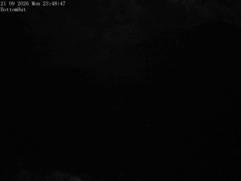 Mt Olympus Bottom Hut Car Park snow cam captured at 21 September 2026 at 11:55 pm NZST