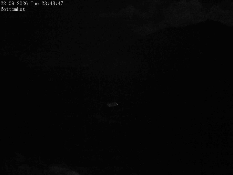 Mt Olympus Bottom Hut Car Park snow cam captured at 22 September 2026 at 11:53 pm NZST
