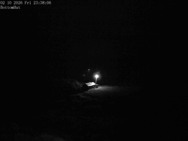 Mt Olympus Bottom Hut Car Park snow cam captured at 2 October 2026 at 11:43 pm NZDT
