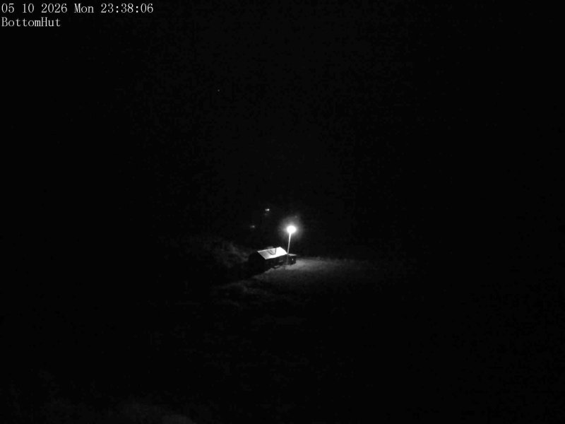 Mt Olympus Bottom Hut Car Park snow cam captured at 5 October 2026 at 11:40 pm NZDT