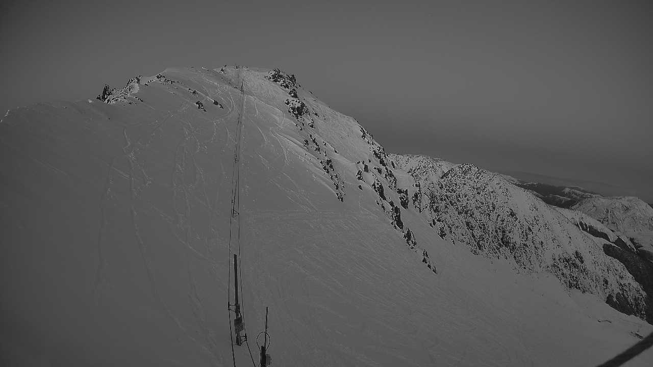 Broken River Ridgeline snow cam captured at 27 September 2026 at 9:18 pm NZDT