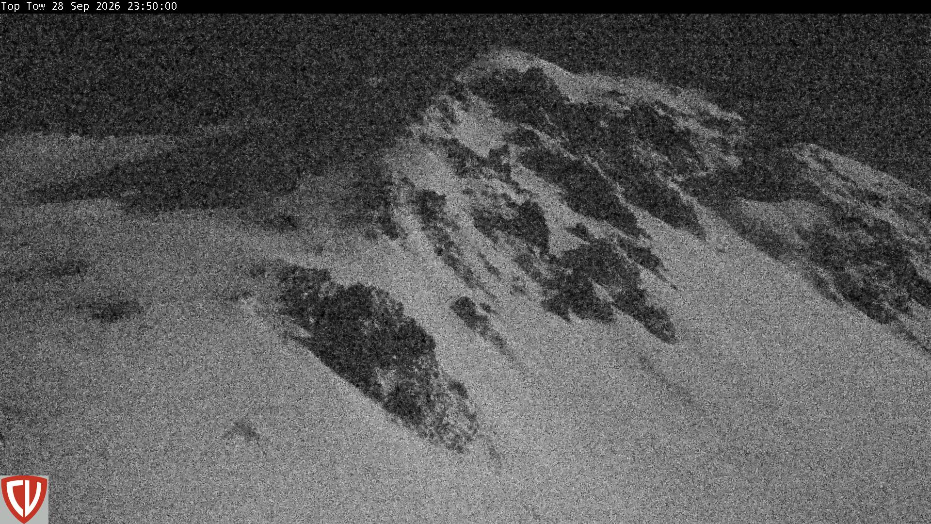 Craigieburn Valley Tow Line snow cam captured at 28 September 2026 at 11:55 pm NZDT