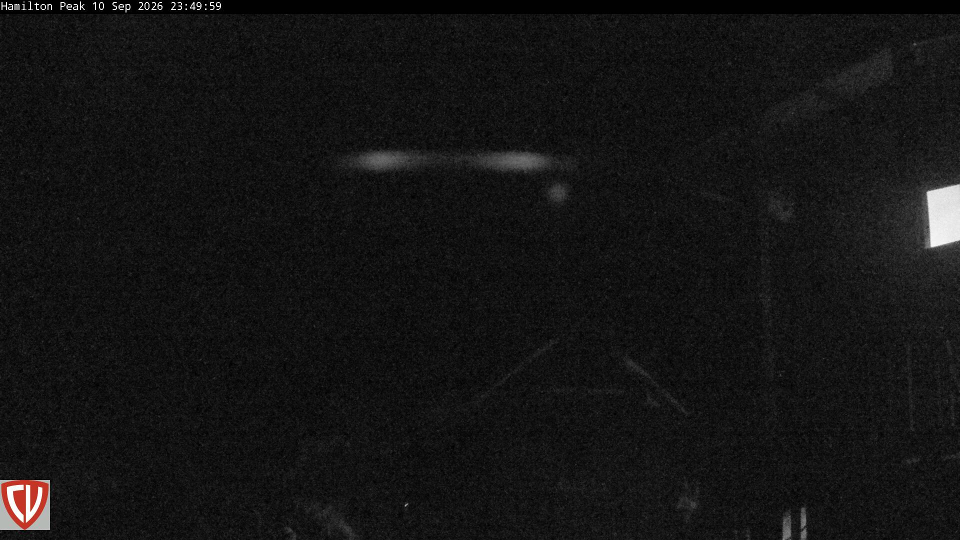 Craigieburn Valley Ngahere snow cam captured at 10 September 2026 at 11:52 pm NZST