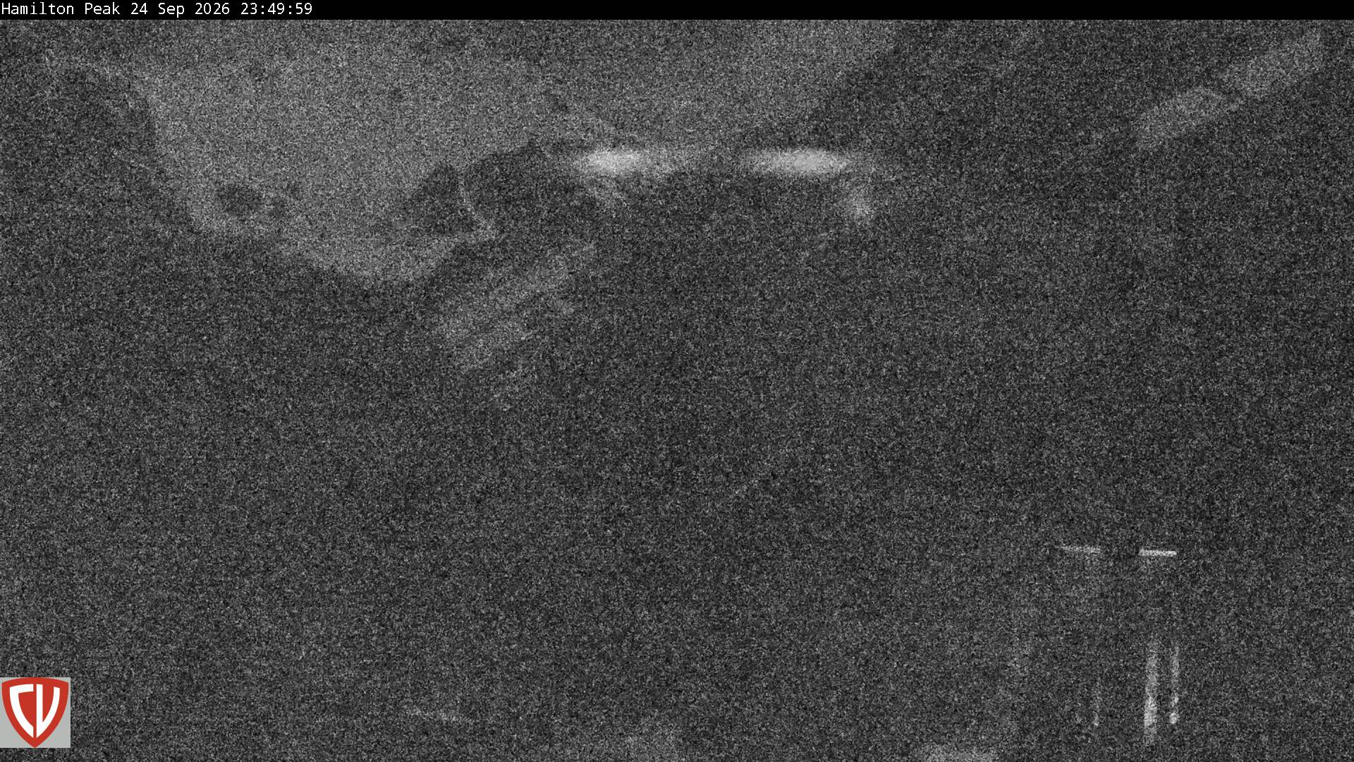 Craigieburn Valley Ngahere snow cam captured at 24 September 2026 at 11:53 pm NZST