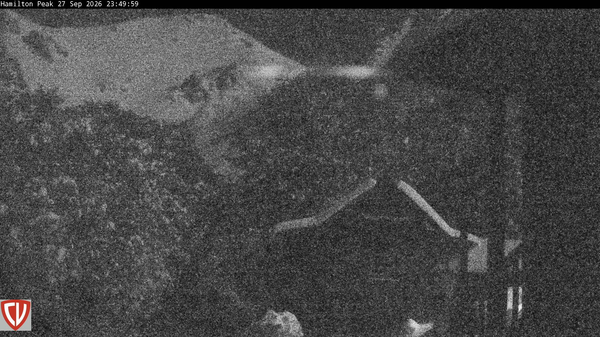 Craigieburn Valley Ngahere snow cam captured at 27 September 2026 at 11:55 pm NZDT
